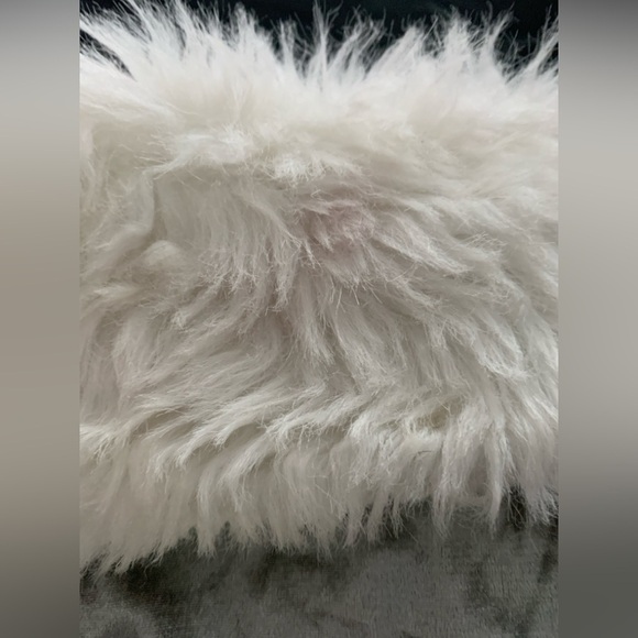 Gray and white Christmas stocking, Preloved, 22in long - Picture 3 of 4